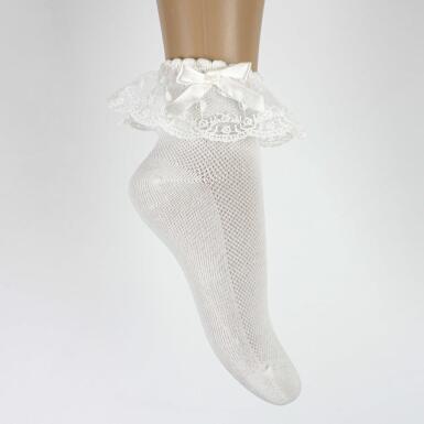 Toptan Ada Aksesuarlı Kız Çocuk Soket Çorap - KATAMİNO (1)