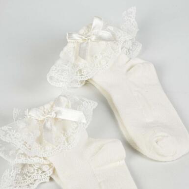 Toptan Ada Aksesuarlı Kız Çocuk Soket Çorap - 3