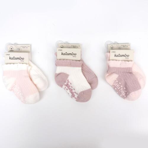 Toptan Adonis Abs'li 2'li Kız Bebek Patik Çorap - 1