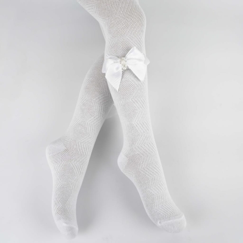 Toptan Ahmer Aksesuarlı Kız Külotlu Çorap