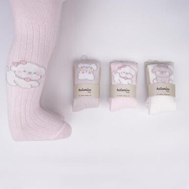 Toptan Altun Kız Bebek Külotlu Çorap - KATAMİNO