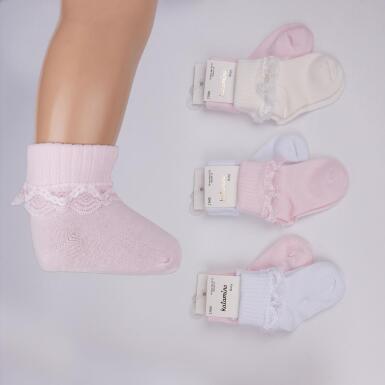 Toptan Amy 2'li Aks. Kız Bebek Soket Çorap - KATAMİNO