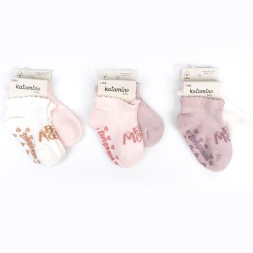 Toptan Angelos Abs'li 2'li Kız Bebek Patik Çorap - 1