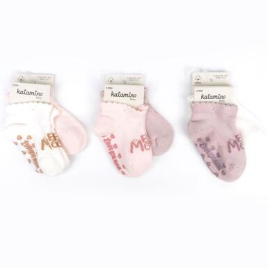 Toptan Angelos Abs'li 2'li Kız Bebek Patik Çorap - KATAMİNO