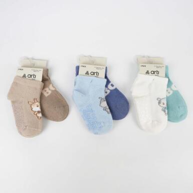 Toptan Aristo 2' Li Abs Erkek Bebek Patik Çorap - ARTI