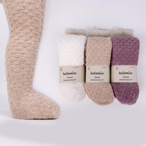 Toptan Arivel Kız Bebek Havlu Külotlu Çorap - 1