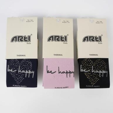 Toptan Aydos Kız Baskılı Termal Külotlu Çorap - 2