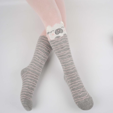Toptan Ayfer 3D'li Kız Çocuk Külotlu Çorap - Thumbnail