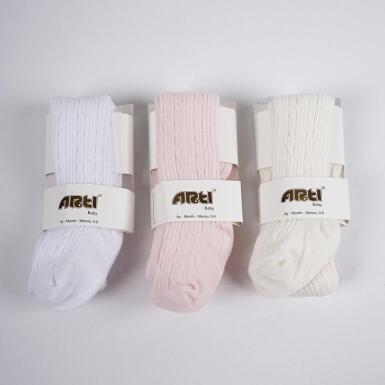 Toptan Bebek Kız Kabartma Külotlu Çorap - ARTI