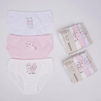 Toptan Bebişko Kız 3'lü Slip - 1