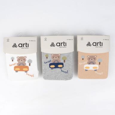 Toptan Beep Erkek Bebek Popo Desenli Külotlu Çorap - 3