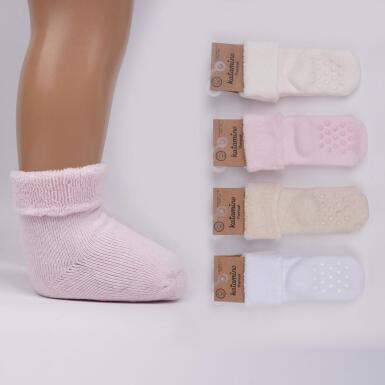Toptan Beru Katlamalı Abs'li Kız Bebek Soket Çorap - 1