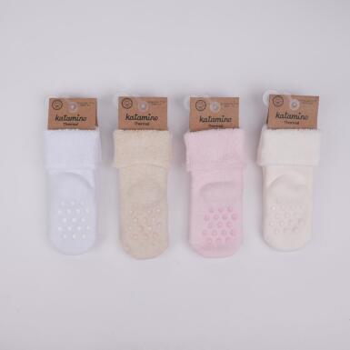 Toptan Beru Katlamalı Abs'li Kız Bebek Soket Çorap - KATAMİNO (1)