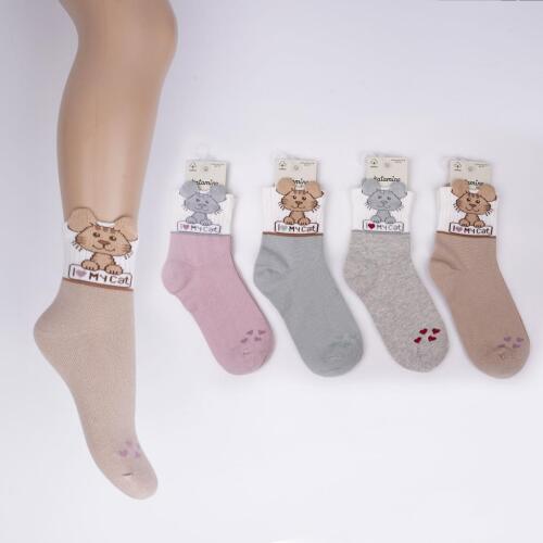 Toptan Betül 3D'li Kız Soket Çorap - 1