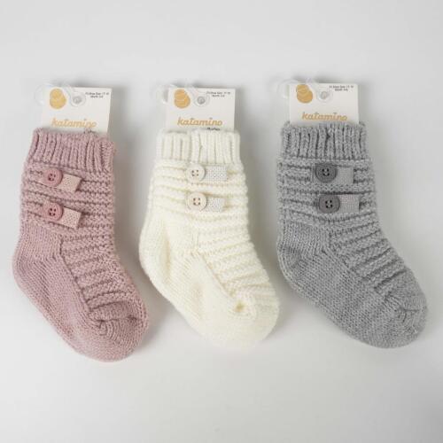 Toptan Büke Aks Kız Bebek Soket Çorap - 1