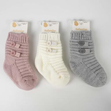 Toptan Büke Aks Kız Bebek Soket Çorap - KATAMİNO