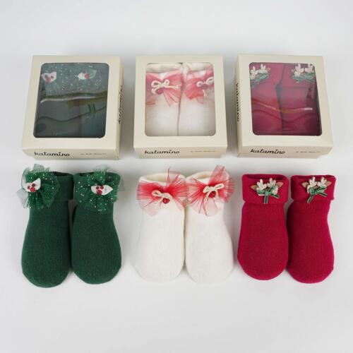 Toptan Bükre Aks Kız Soket Çorap - 1