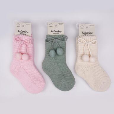 Toptan Ceylan Aks. Kız Bebek Havlu Soket Çorap - KATAMİNO (1)