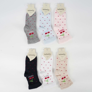 Toptan Cherry Kız Soket Çorap - 1