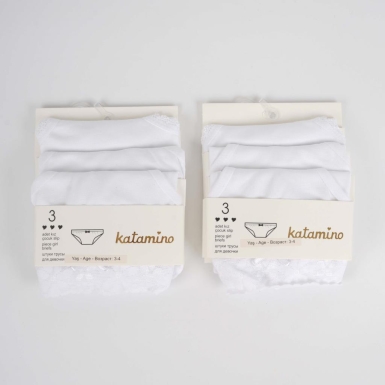 Toptan Classic 3'lü Kız Çocuk Slip Set - 1