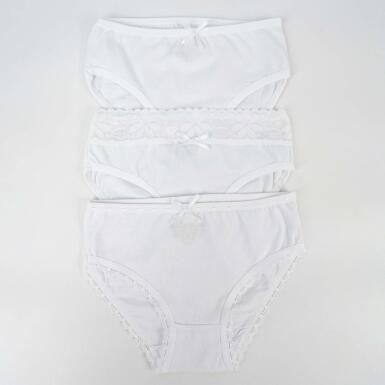 Toptan Classic Kız Çocuk 3'lü Slip Çamaşır - 4