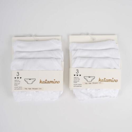 Toptan Classic Kız Çocuk 3'lü Slip Çamaşır - 1