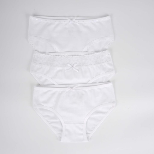 Toptan Classic Kız Çocuk 3'lü Slip Çamaşır - 2