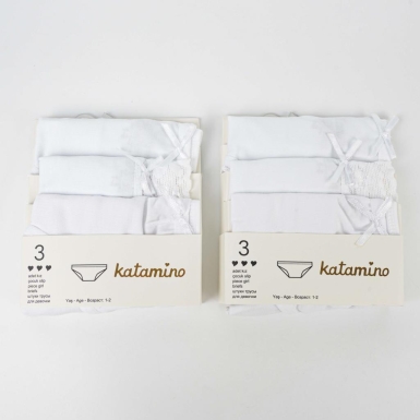 Toptan Classic Kız Çocuk 3'lü Slip Çamaşır - 3