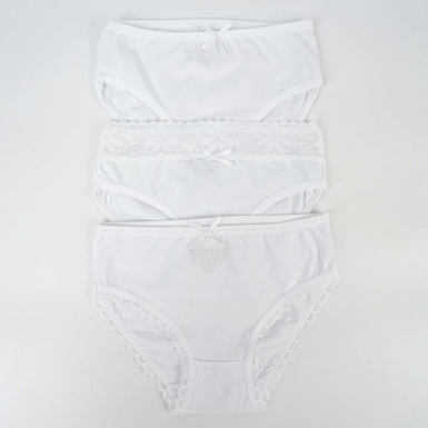 Toptan Classic Kız Çocuk 3'lü Slip Çamaşır - 4