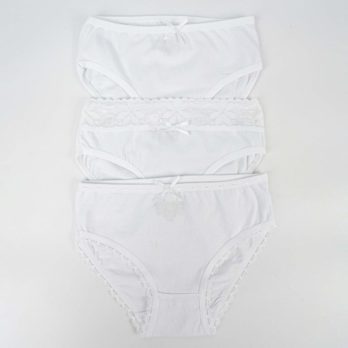 Toptan Classic Kız Çocuk 3'lü Slip Çamaşır - 4