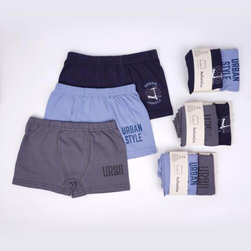 Toptan Denim Erkek 2'li Boxer - 1