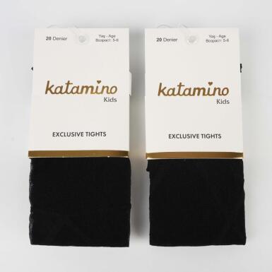 Toptan Diamo İnce Desenli Kız Külotlu Çorap - 5