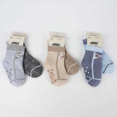 Toptan Dümen Abs'li 2'li Erkek Bebek Soket Çorap - ARTI