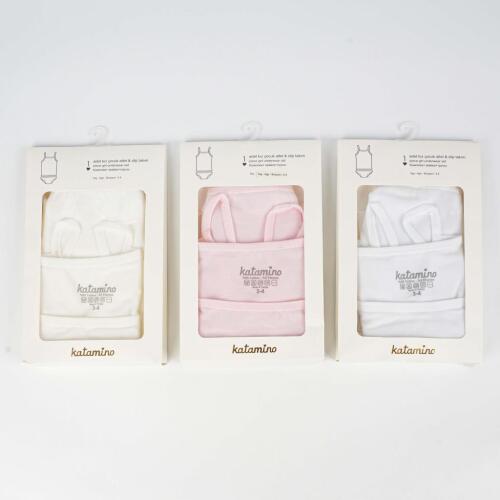 Toptan Düz Atlet Külotlu Kız Çocuk Çamaşır Takım - 1