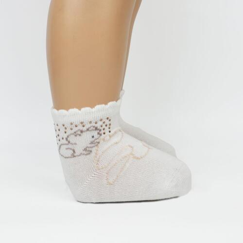 Toptan Elda Aks Kız Bebek Soket Çorap - 2