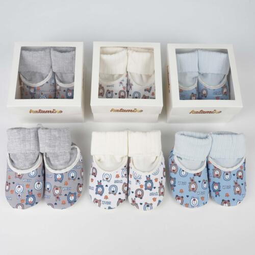 Toptan Elis Bez Çarıklı Erkek Bebek Soket Çorap - 1