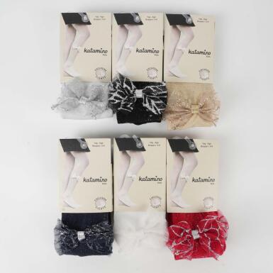 Toptan Eliz Aks. Simli Külotlu Çorap - 1