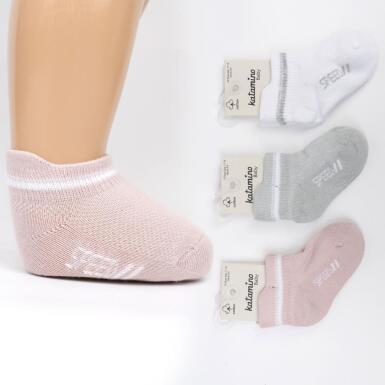 Toptan Elmas Kız Bebek Patik Çorap - KATAMİNO