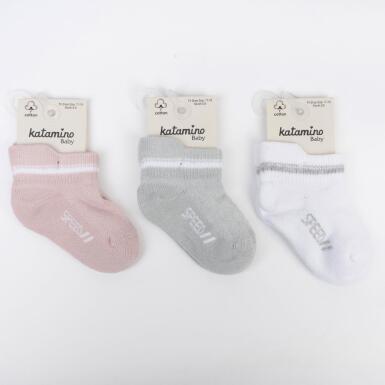 Toptan Elmas Kız Bebek Patik Çorap - 3