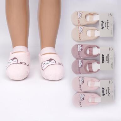 Toptan Elorin Abs'li Kız Bebek Havlu Patik Çorap - 3