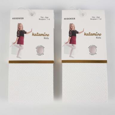 Toptan Eteya İnce Desenli Kız Külotlu Çorap - KATAMİNO (1)