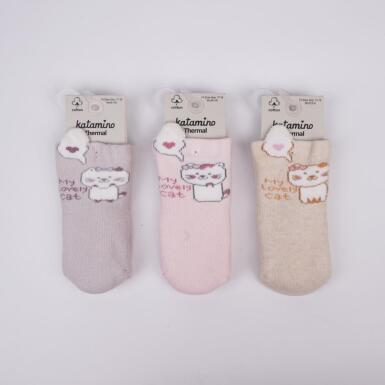 Toptan Eyla 3D Havlu Kız Bebek Soket Çorap - KATAMİNO (1)