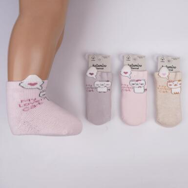 Toptan Eyla 3D Havlu Kız Bebek Soket Çorap - KATAMİNO