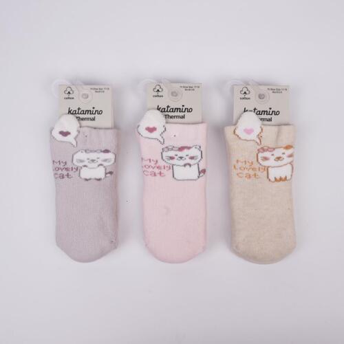 Toptan Eyla 3D Havlu Kız Bebek Soket Çorap - 2