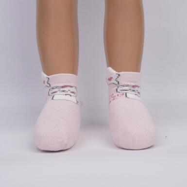 Toptan Eyla 3D Havlu Kız Bebek Soket Çorap - 3