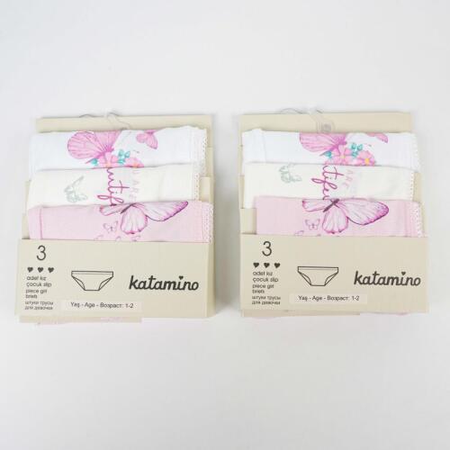 Toptan Farfalla 3'lü Kız Slip Set - 1
