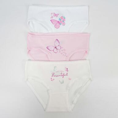 Toptan Farfalla 3'lü Kız Slip Set - 2