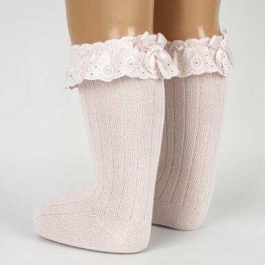 Toptan Ferdam Bandanalı Aksesuarlı Kız Çocuk Bebek Golf Çorap - KATAMİNO (1)