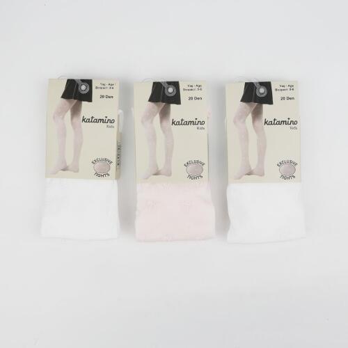 Toptan Fiora İnce Baskılı Kız Külotlu Çorap - 2