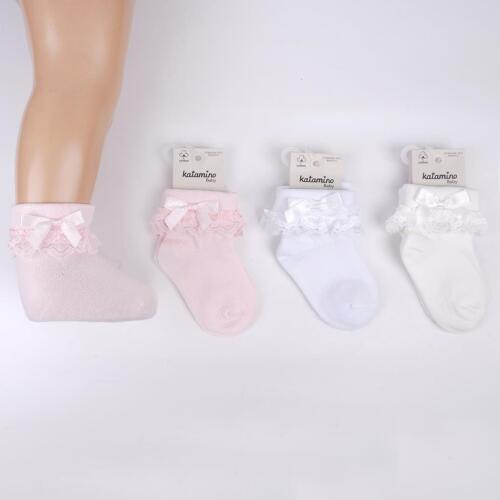 Toptan Fıstık Aks. Kız Bebek Soket Çorap - 1